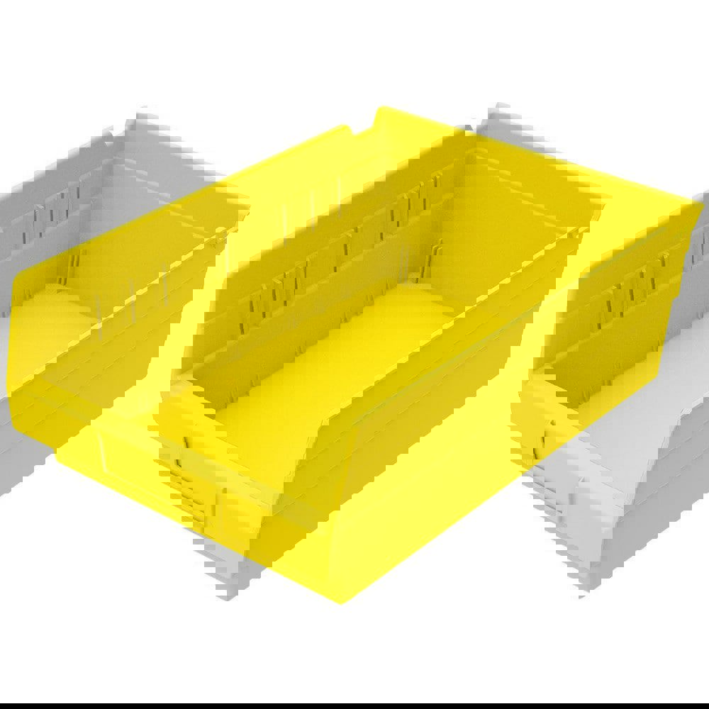 Plastic Hopper Shelf Bin: Yellow